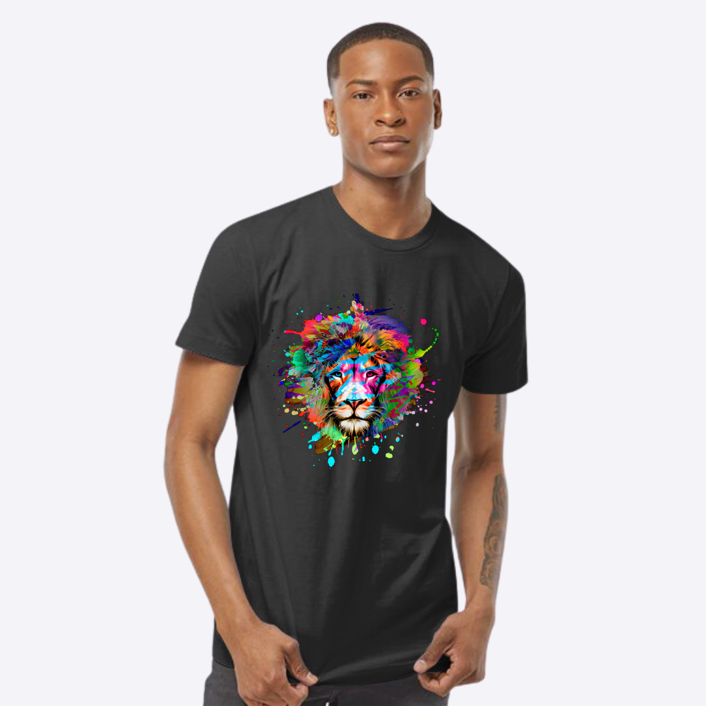 Unisex Neonlion Fine Black Jersey T-Shirt