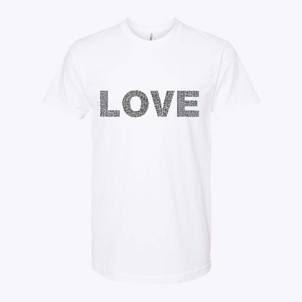 Unisex Love-Hate Fine Jersey Slim Fit T-Shirt