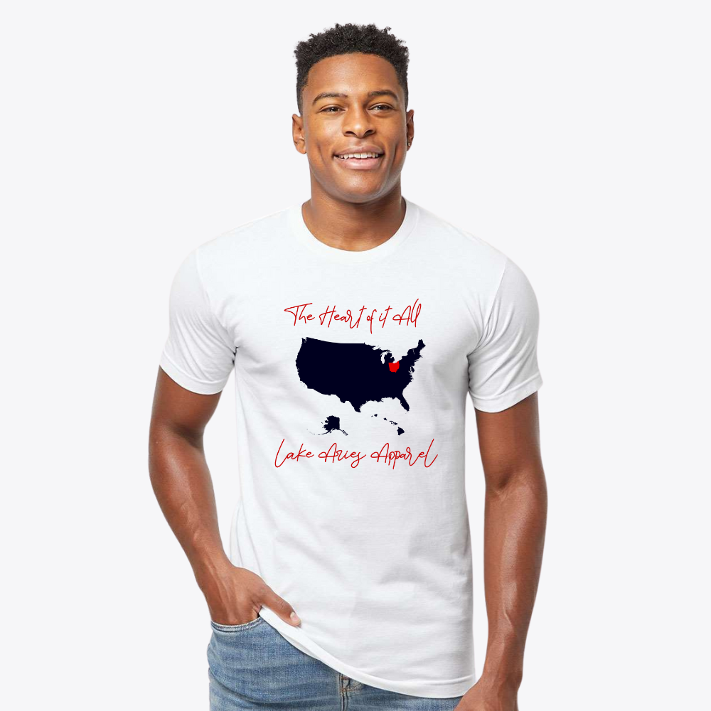Unisex Ohio Heart Of it All-Recovered Fine Jersey T-Shirt