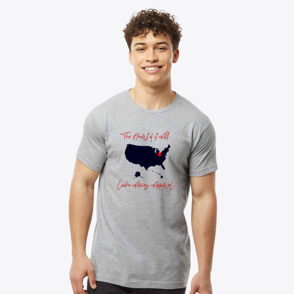 Unisex Ohio Heart Of it All-Recovered Fine Jersey T-Shirt
