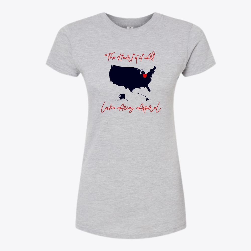 Ladies fit Ohio Heart Of It All-Recovered Fine Jersey T-Shirt