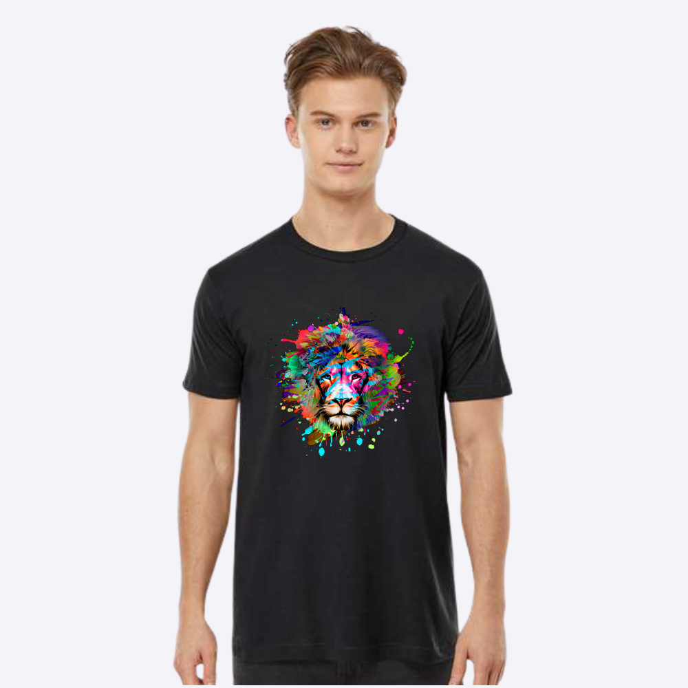 Unisex Neonlion Fine Black Jersey T-Shirt