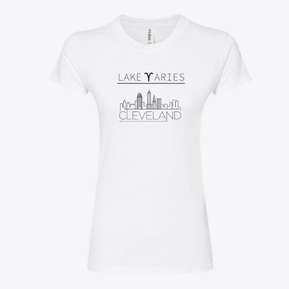 Ladies Fit Lake Aries Cleveland Sky Fine Jersey Slim Fit T-Shirt