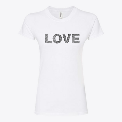 Ladies Fit Love-Hate Fine Jersey Slim Fit T-Shirt