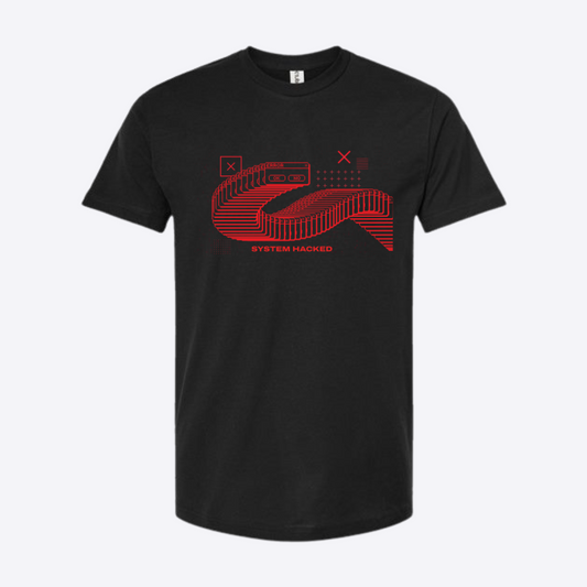 Unisex System Hacked Fine Black Jersey T-Shirt