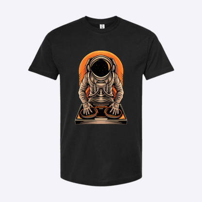Unisex Astro Dj Fine Black Jersey T-Shirt