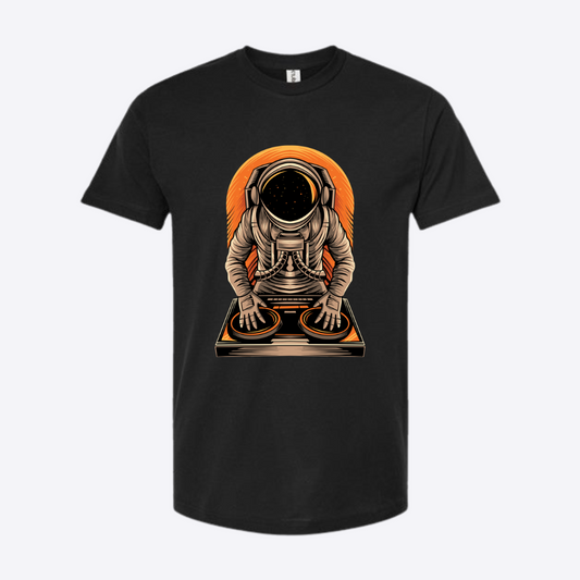 Unisex Astro Dj Fine Black Jersey T-Shirt
