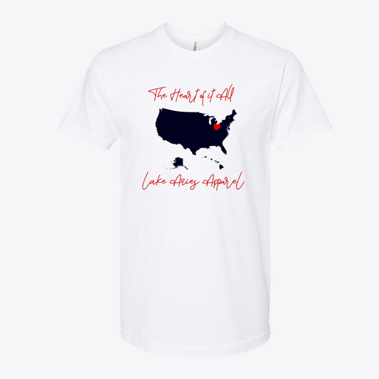 Unisex Ohio Heart Of it All-Recovered Fine Jersey T-Shirt