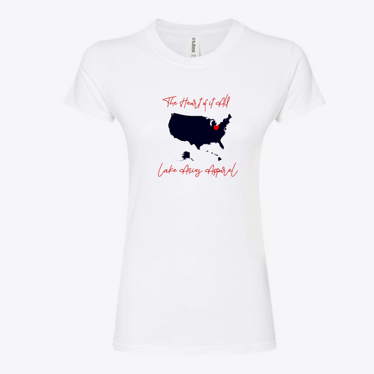 Ladies fit Ohio Heart Of It All-Recovered Fine Jersey T-Shirt