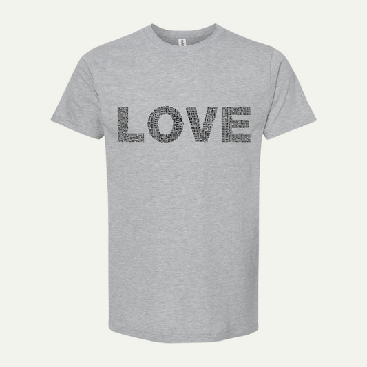 Unisex Love-Hate Fine Jersey Slim Fit T-Shirt