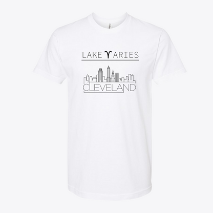 Unisex Lake Aries Cleveland Sky Fine Jersey T-Shirt