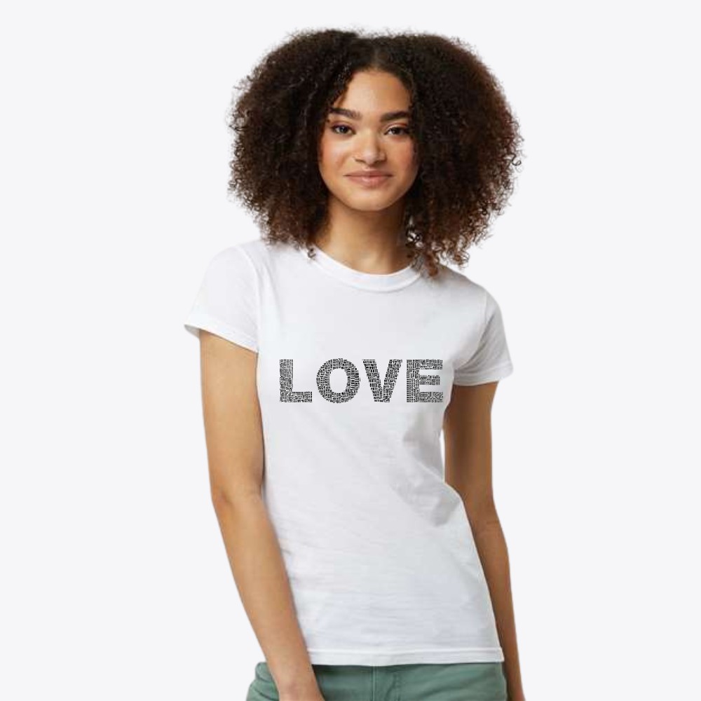 Ladies Fit Love-Hate Fine Jersey Slim Fit T-Shirt