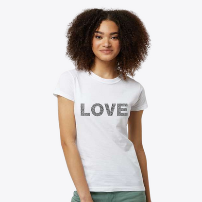 Ladies Fit Love-Hate Fine Jersey Slim Fit T-Shirt